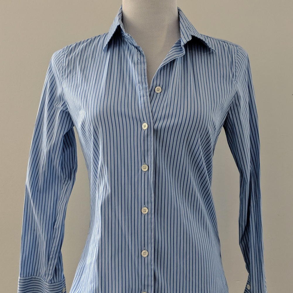 Blue on Blue Striped J. Crew Button Down